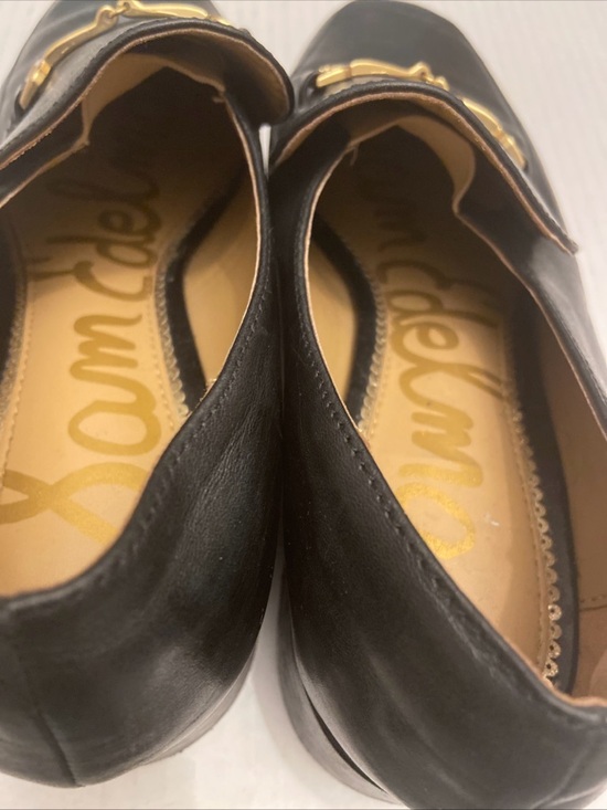 Sam Edelman Dark Navy Almond Toe Horse Leather Bit Loafer Shoes Size 8. - Picture 11 of 14